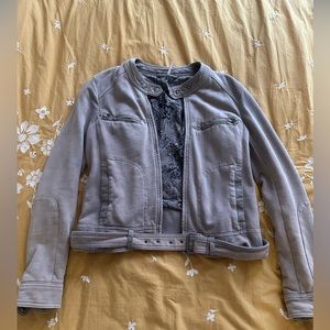 Free People Mauve Light Utility Jacket